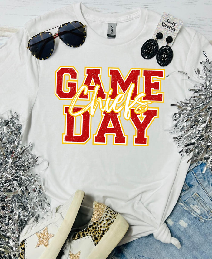 Game Day Chiefs Red New White Tee
